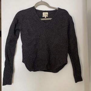 100% wool grey sweater